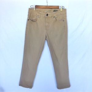 Nine West Vintage America Boho Tan Jeans Size 8
